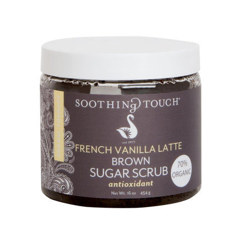 Image of Exfoliants, Peels & Scrubs 16 oz. Soothing Touch Brown Sugar Scrub / French Vanilla