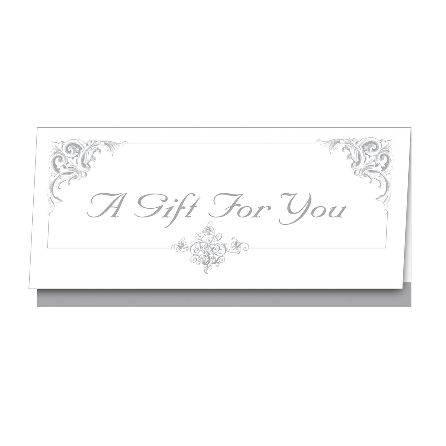 Gift Certificate Cards Silver Ornate Design Gift Certificate / Silver Ornate Design / 25pc