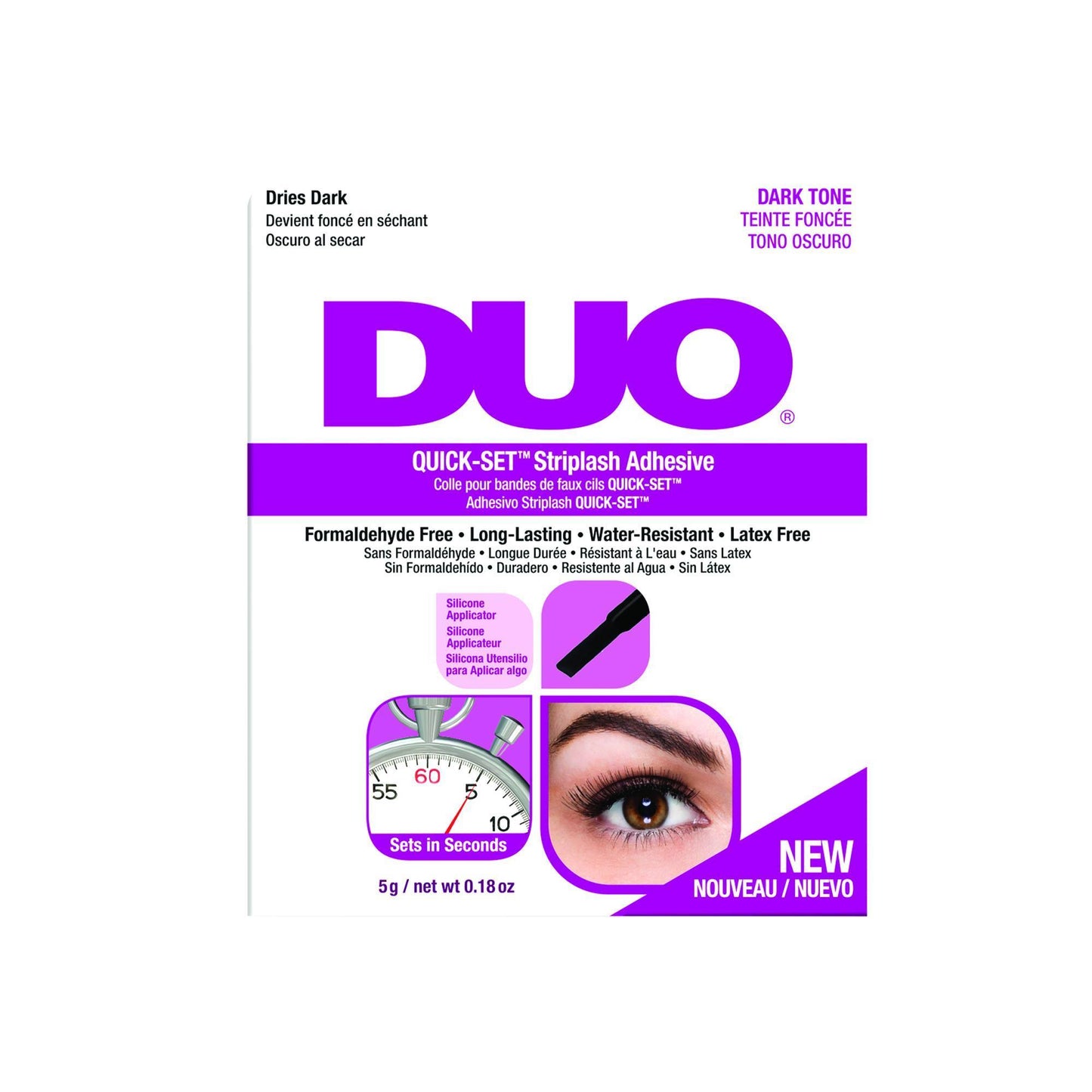 Ardell DUO Quick-Set Lash Adhesive, Dark, 0.18 oz
