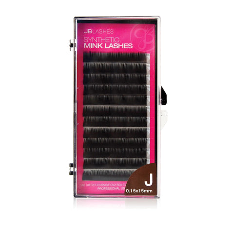 Image of Lash Extensions, Strips, Acces 15mm / 0.15mm JB Lashes J-Curl Mink Lashes