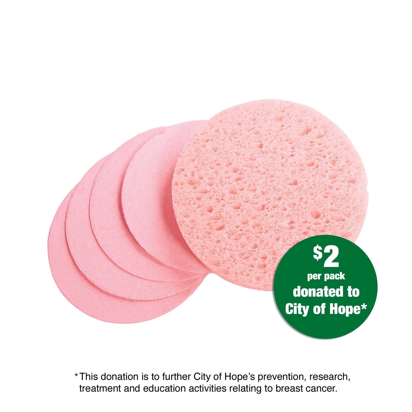 Loofahs & Sponges Prosana Compressed Sponges / Pink / 100pc