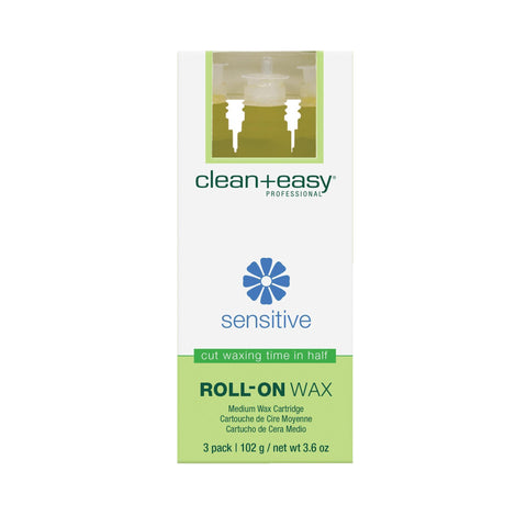 Image of Roll-On & Line Waxing Systems 3 ct. / Medium Clean + Easy Sensitive Wax / Refill