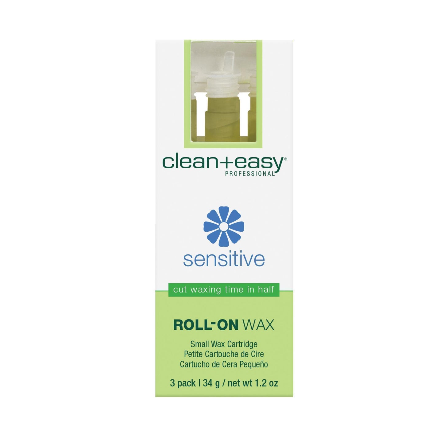 Roll-On & Line Waxing Systems 3 ct. / Small Clean + Easy Sensitive Wax / Refill