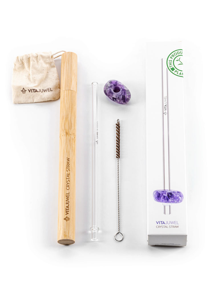 VitaJuwel Crystal Straw, Amethyst