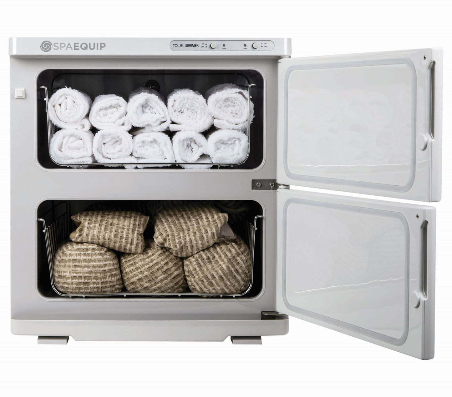 SpaEquip Double UV Hot Towel Cabinet, White