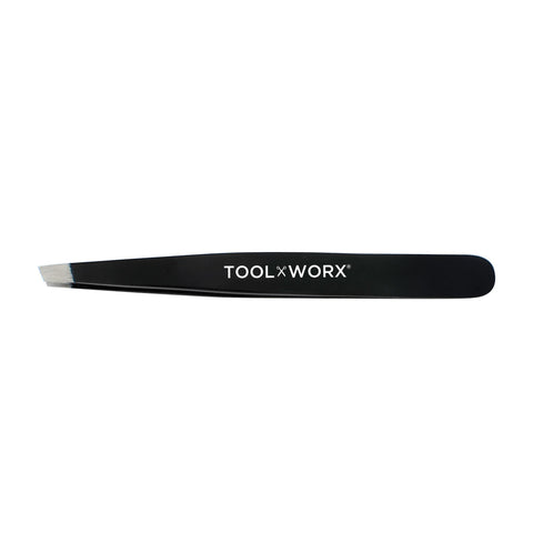 Image of Tweezers Black Onyx ToolWorx Power Grip Slanted Tweezer
