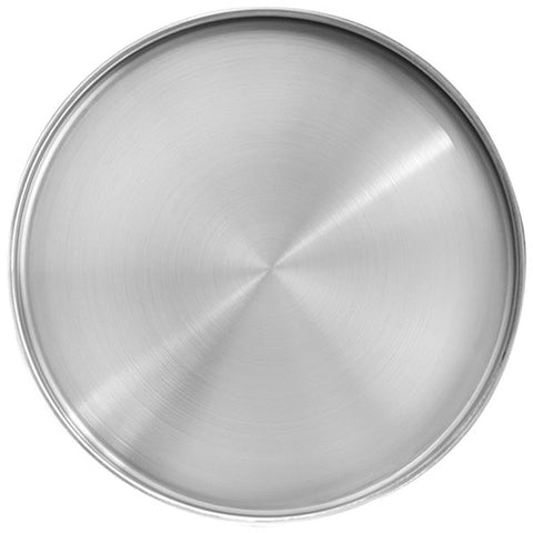 Image of FOH Soho® Round Stainless Plate, Silver, 12.25", 4 ct