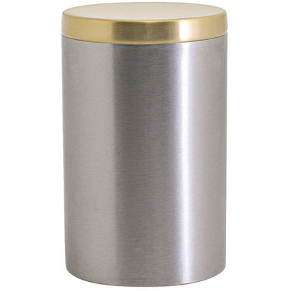 FOH Round Stainless Jar with Lid, 12 ct