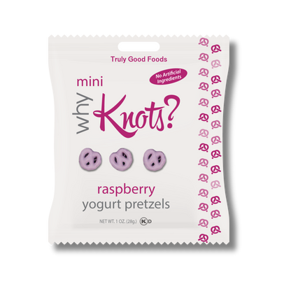Truly Good Foods Why Knots? Yogurt Pretzels, Raspberry, 1 oz, 120 ct