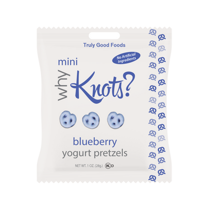 Truly Good Foods Why Knots? Yogurt Pretzels, Blueberry, 1 oz, 120 ct