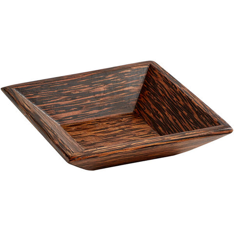 Image of FOH Square Palm Wood Plate, 4.5", 12 ct