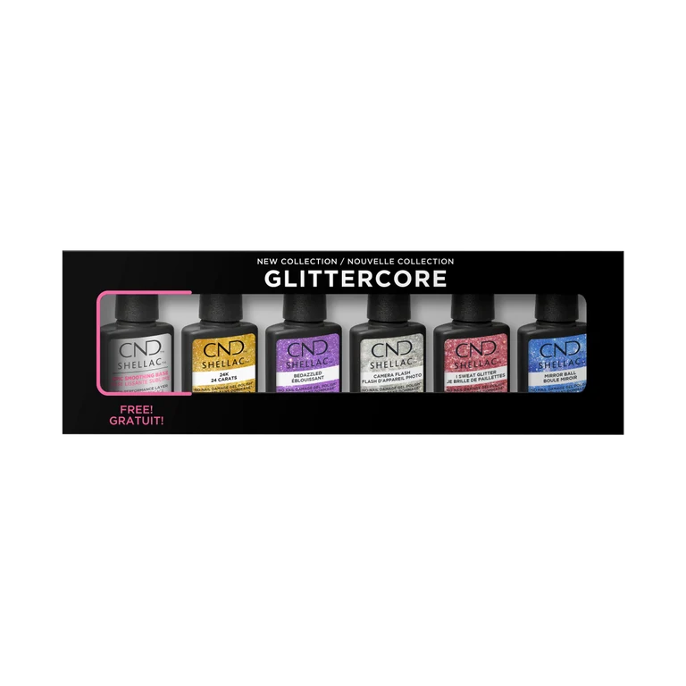 CND Shellac, Glittercore Prepack, 6 pc