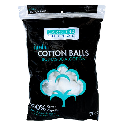 Carolina Cotton Jumbo Size Cotton Balls, 70 ct