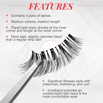 Ardell Demi Wispies Strip Lashes, Black