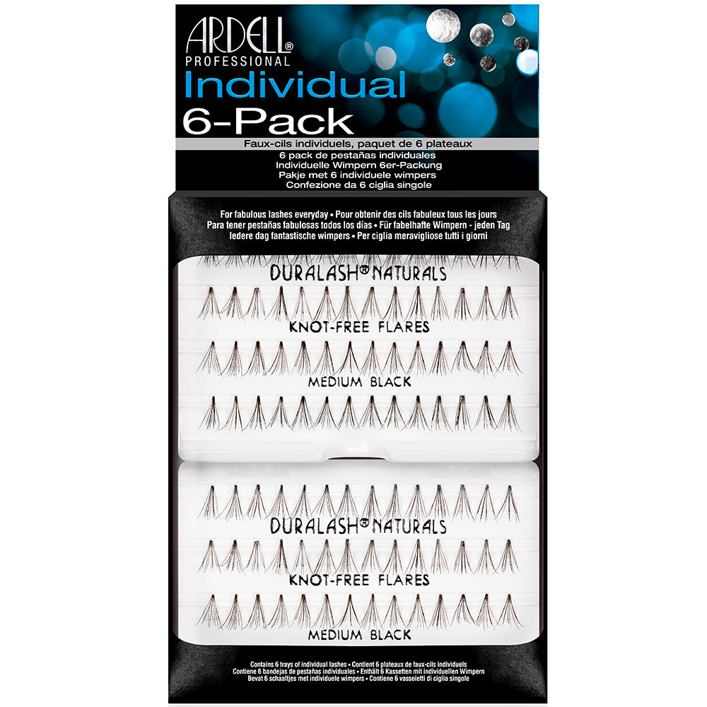 Ardell Individual Cluster Lashes, Medium, Black, 6 pk