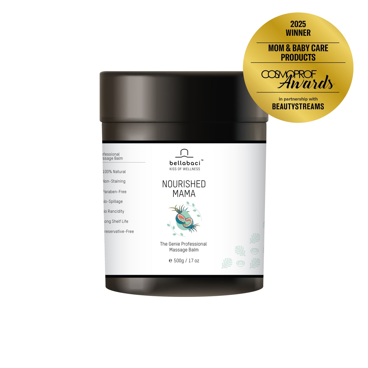 Bellabaci Nourished Mama Pregnancy Wellness Balm, 17.63 oz