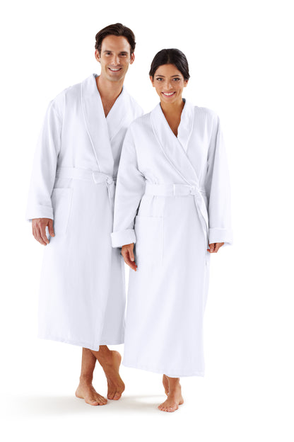 Boca Terry Satin Stripe Shawl Collar Robe