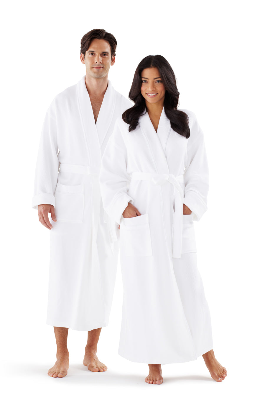 Boca Terry Knit Diamond Shawl Collar Robe