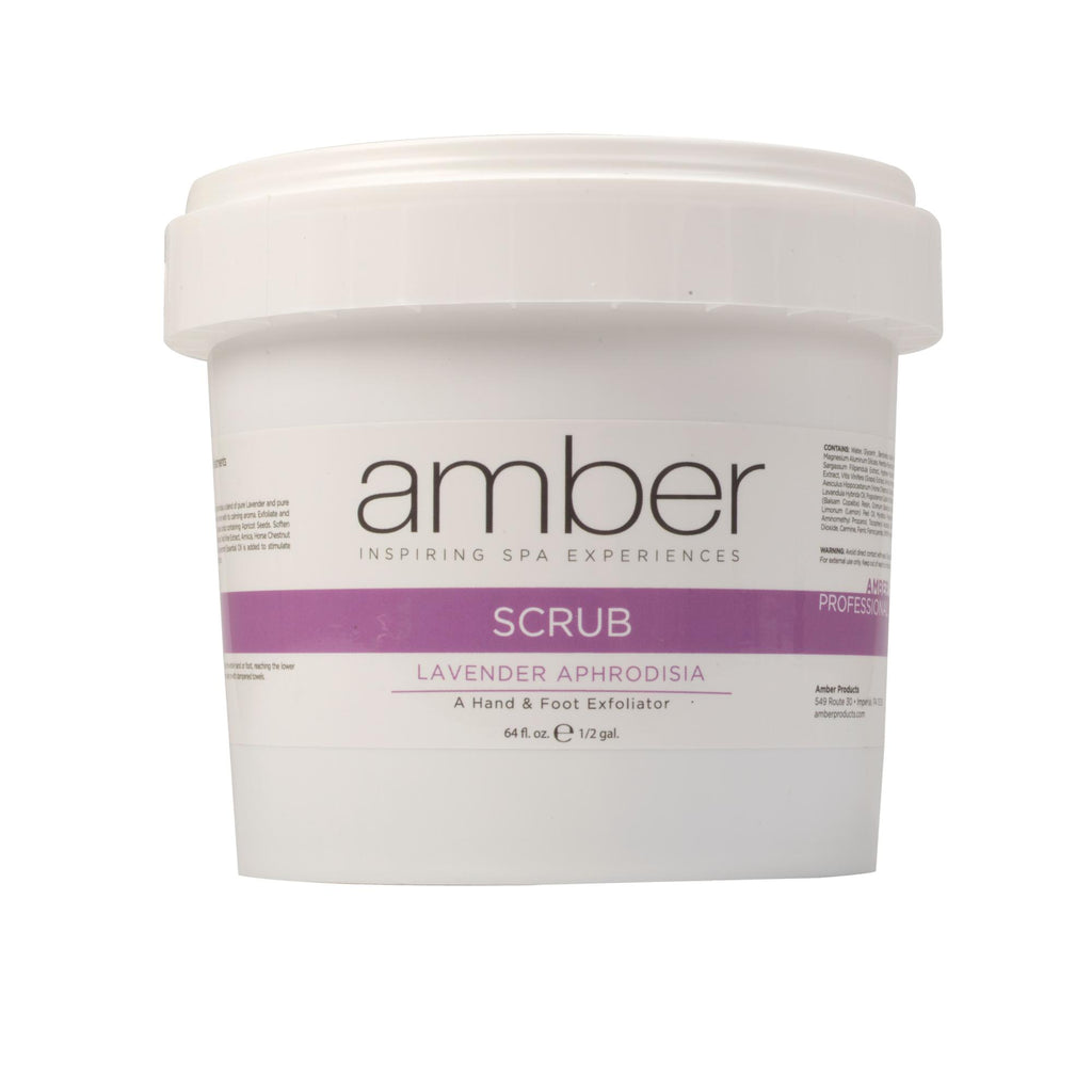 Amber Hand & Foot Scrub, Lavender Aphrodisia, 0.5 gal