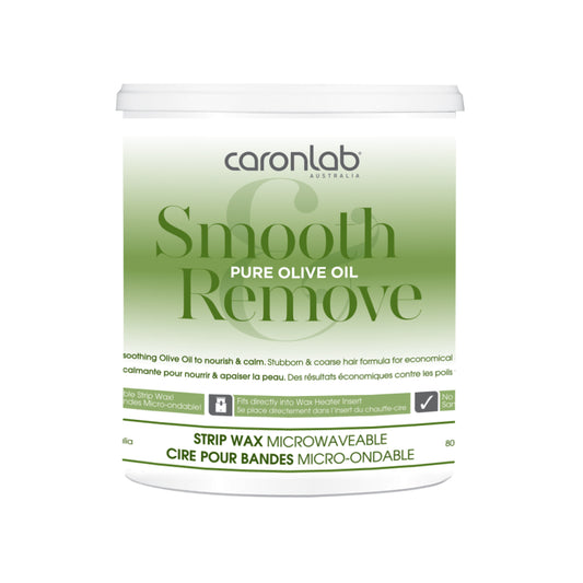 Caronlab Pure Olive Oil Strip Wax, Microwaveable, 27 oz