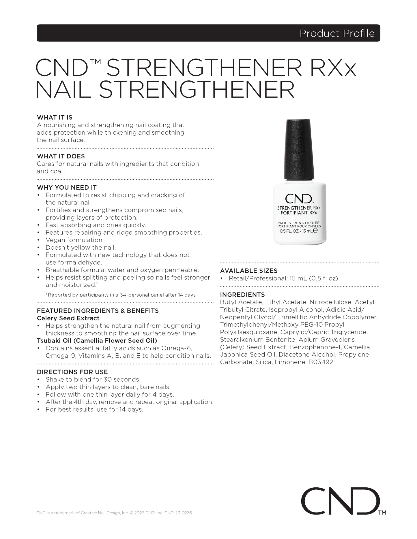 CND Strengthener RXx, 0.5 fl oz