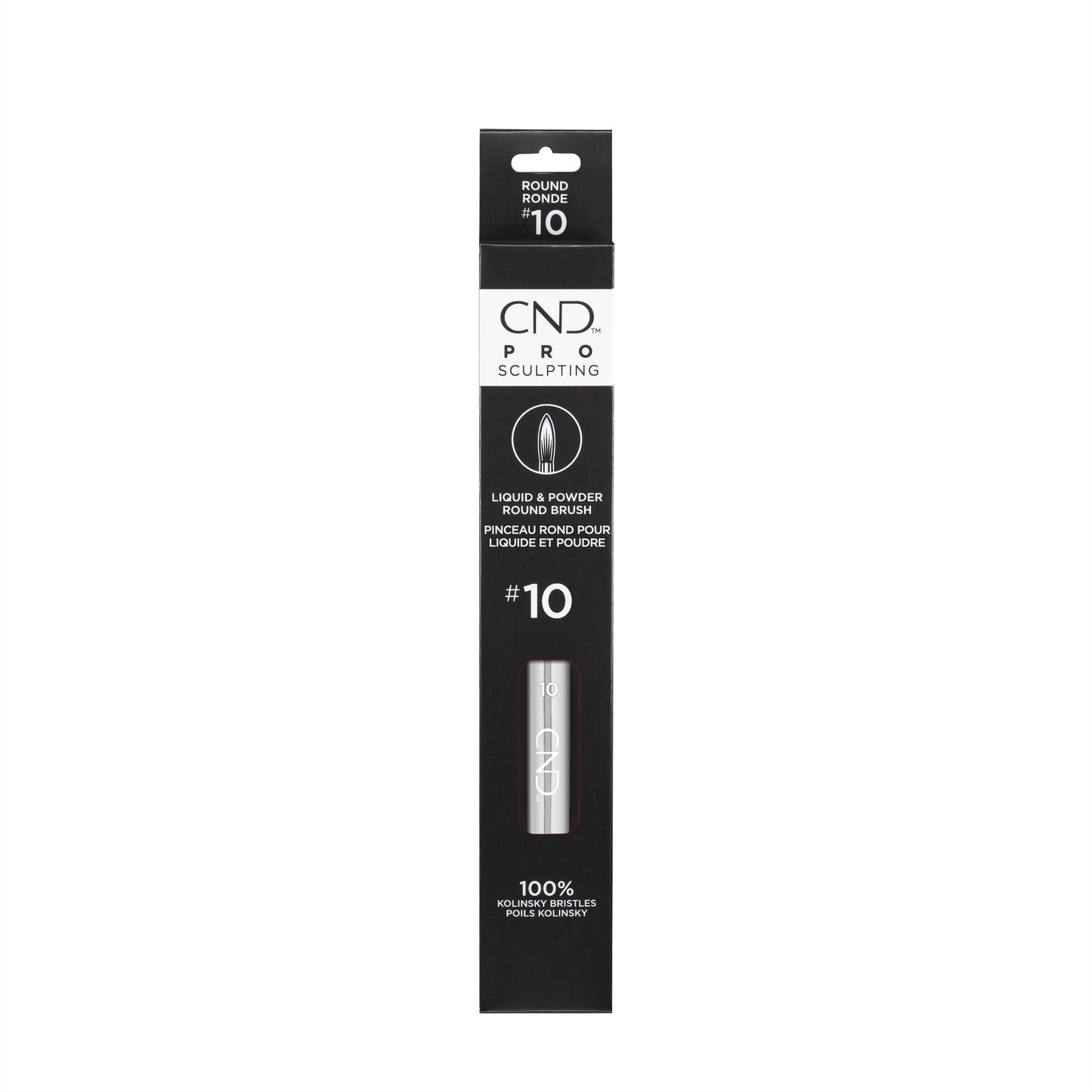 CND Pro Sculpting Liquid & Powder Round Brush, #10