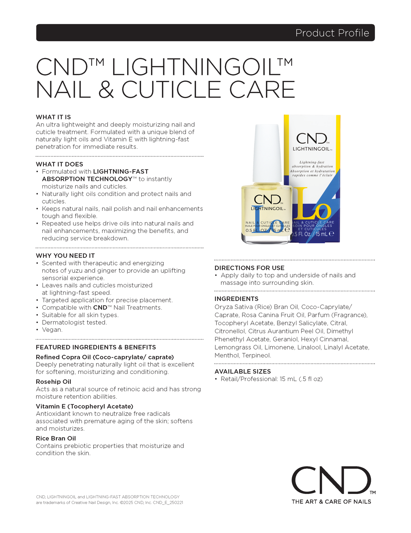 CND LightningOil, 0.5 fl oz