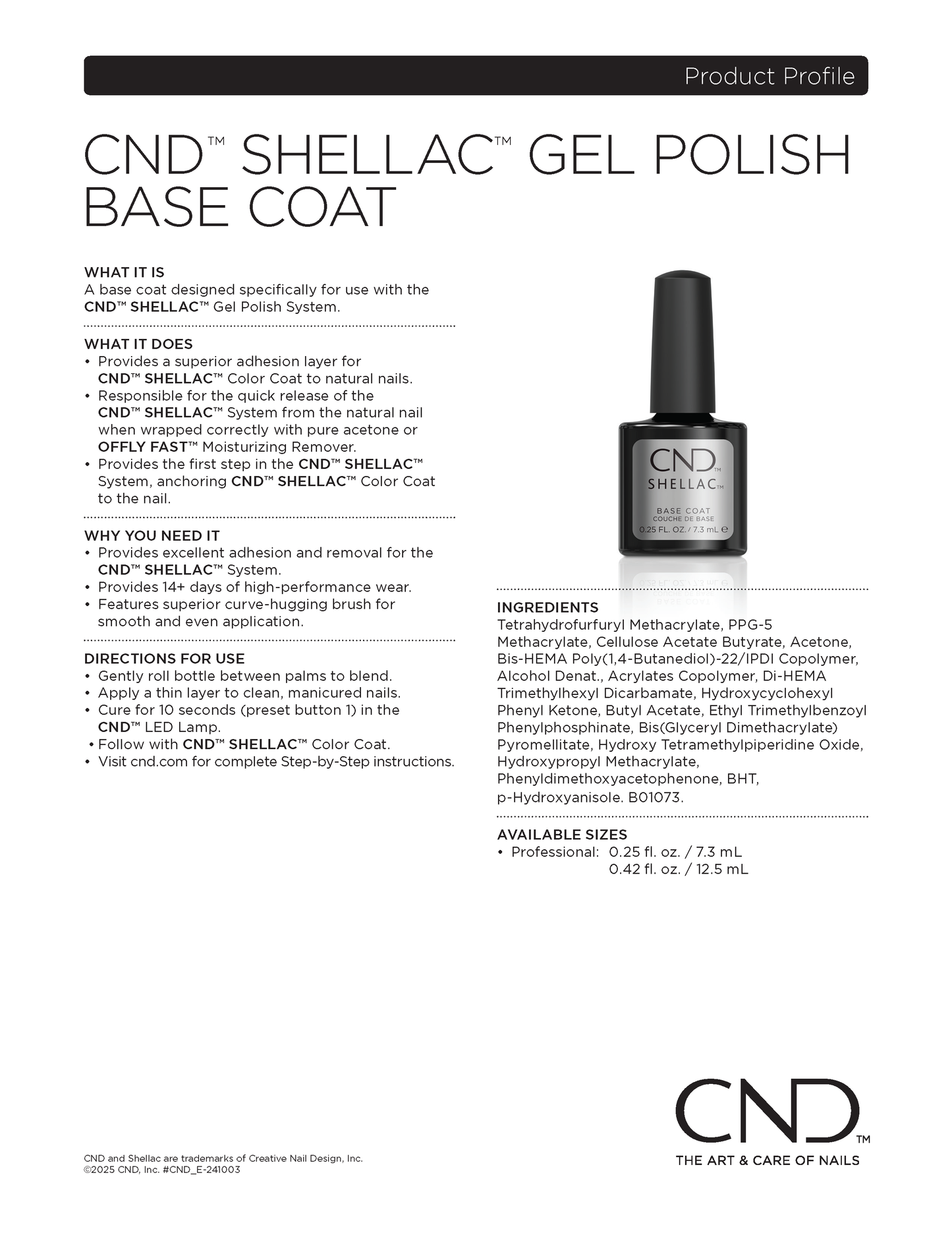 CND Shellac UV Base Coat, 0.25 fl oz