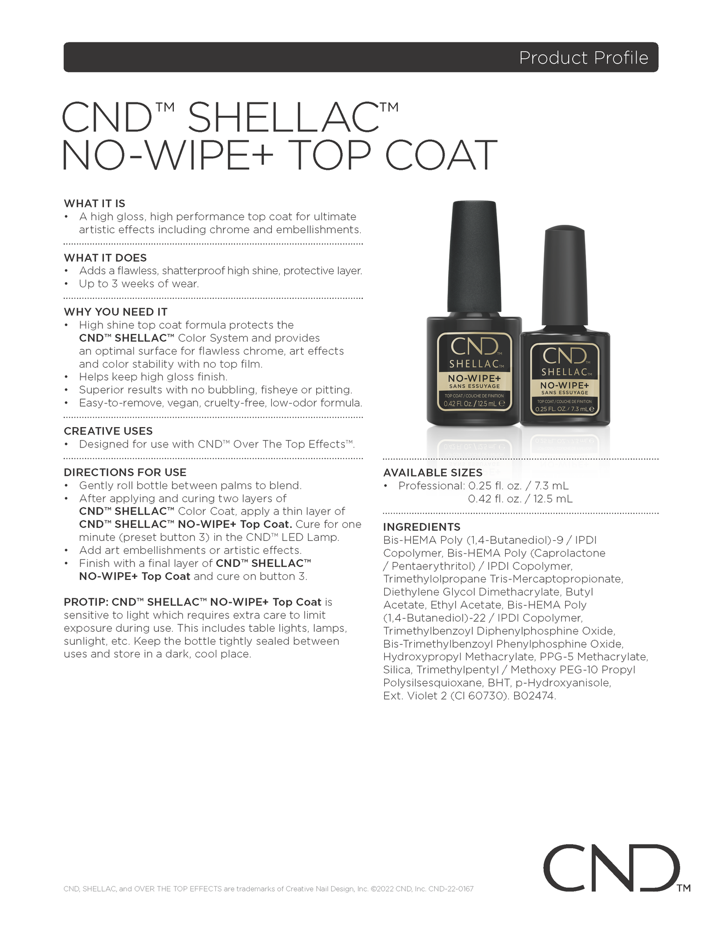 CND Shellac No Wipe Top Coat