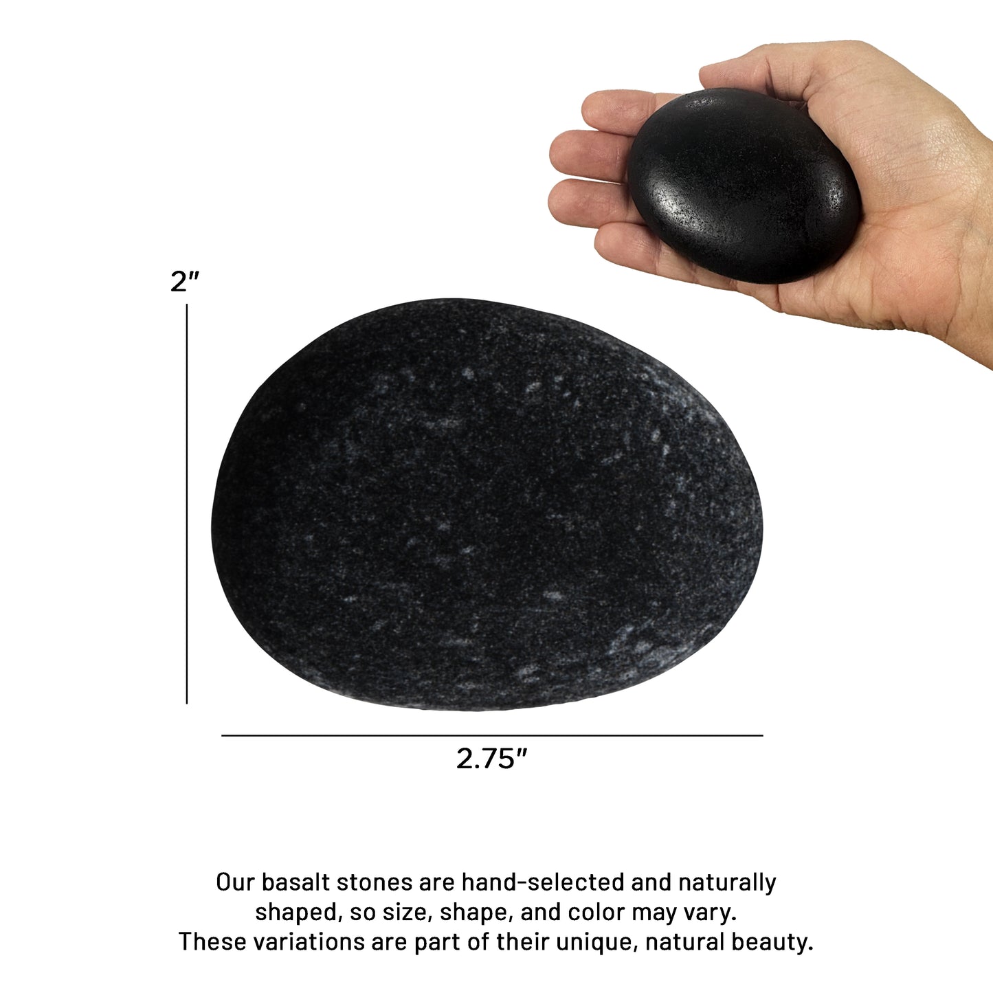 Theratools Professional Warming Tray Basalt Stone Set, 29 Stones