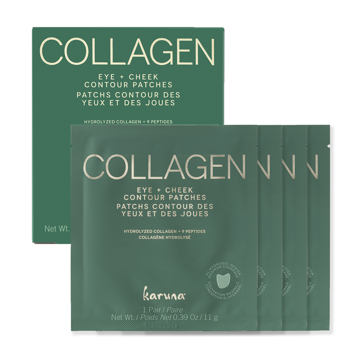 Karuna Collagen Hydrogel Eye + Cheek Contour Patches