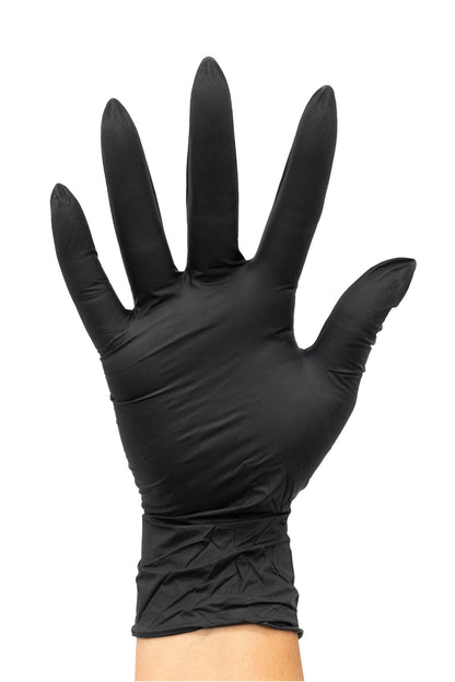Colortrak Biodegradable Nitrile Gloves, Black, 100 ct
