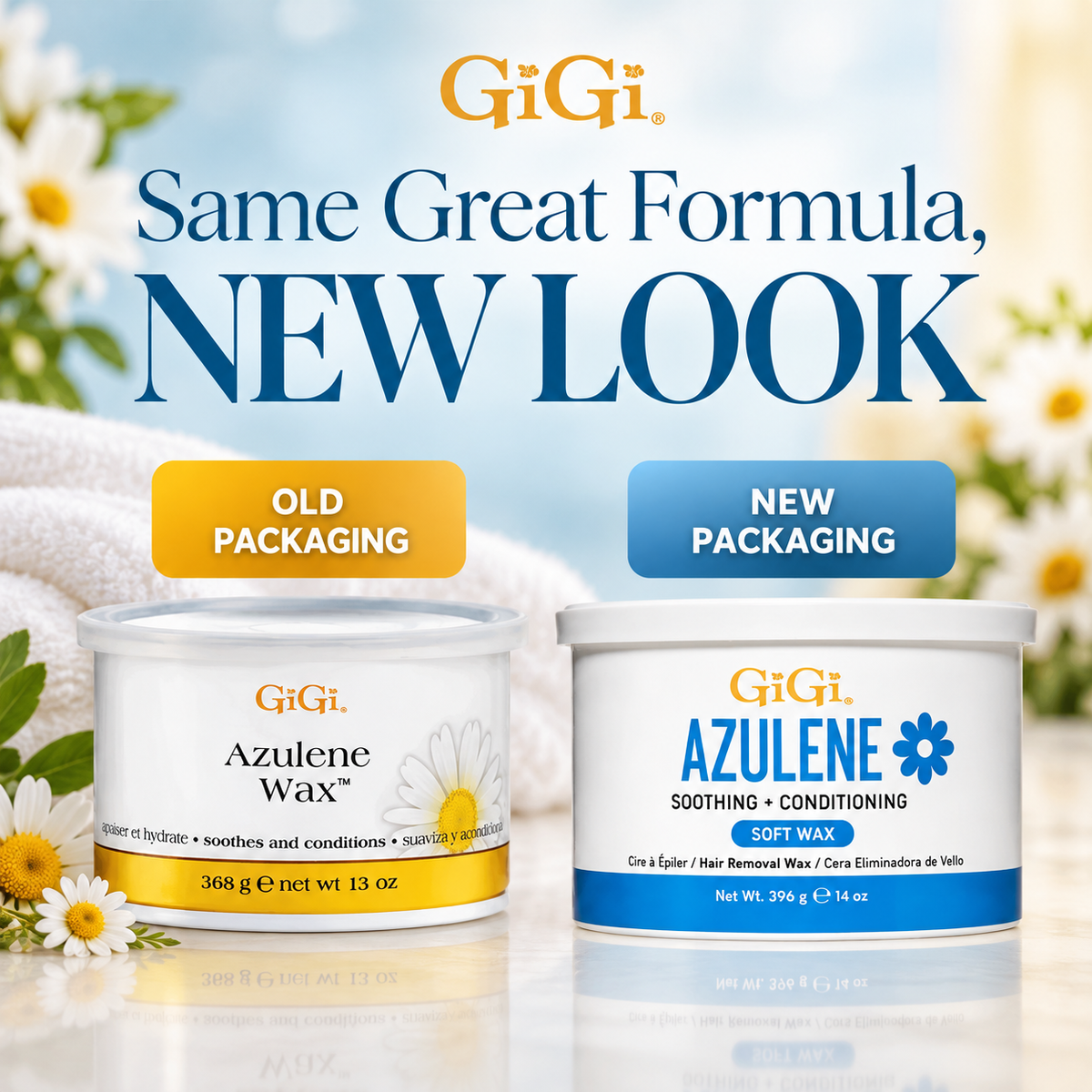 Gigi Soft Wax, Azulene, 13 oz