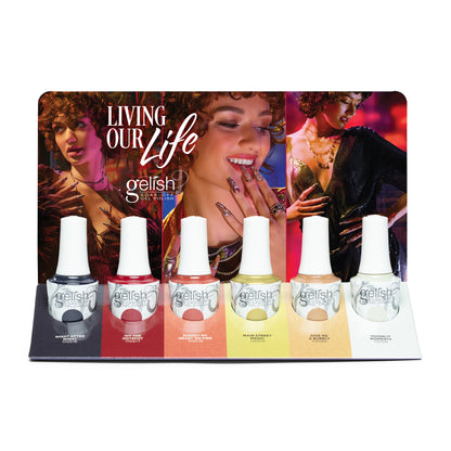 Gelish Gel Polish, Living Our Life Collection Display, 6 Piece