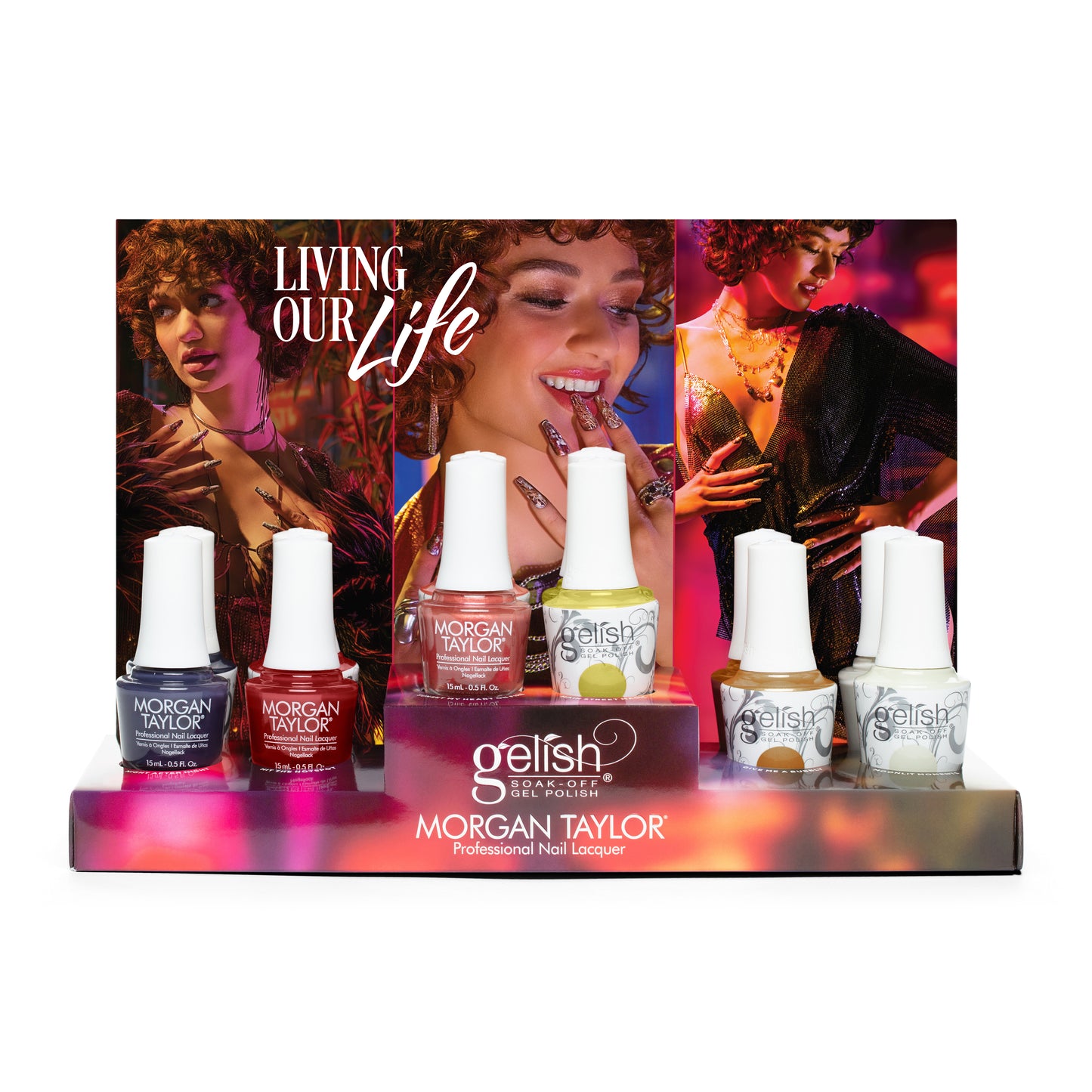 Gelish Morgan Taylor, Living Our Life Mixed Collection Display, 12 Piece