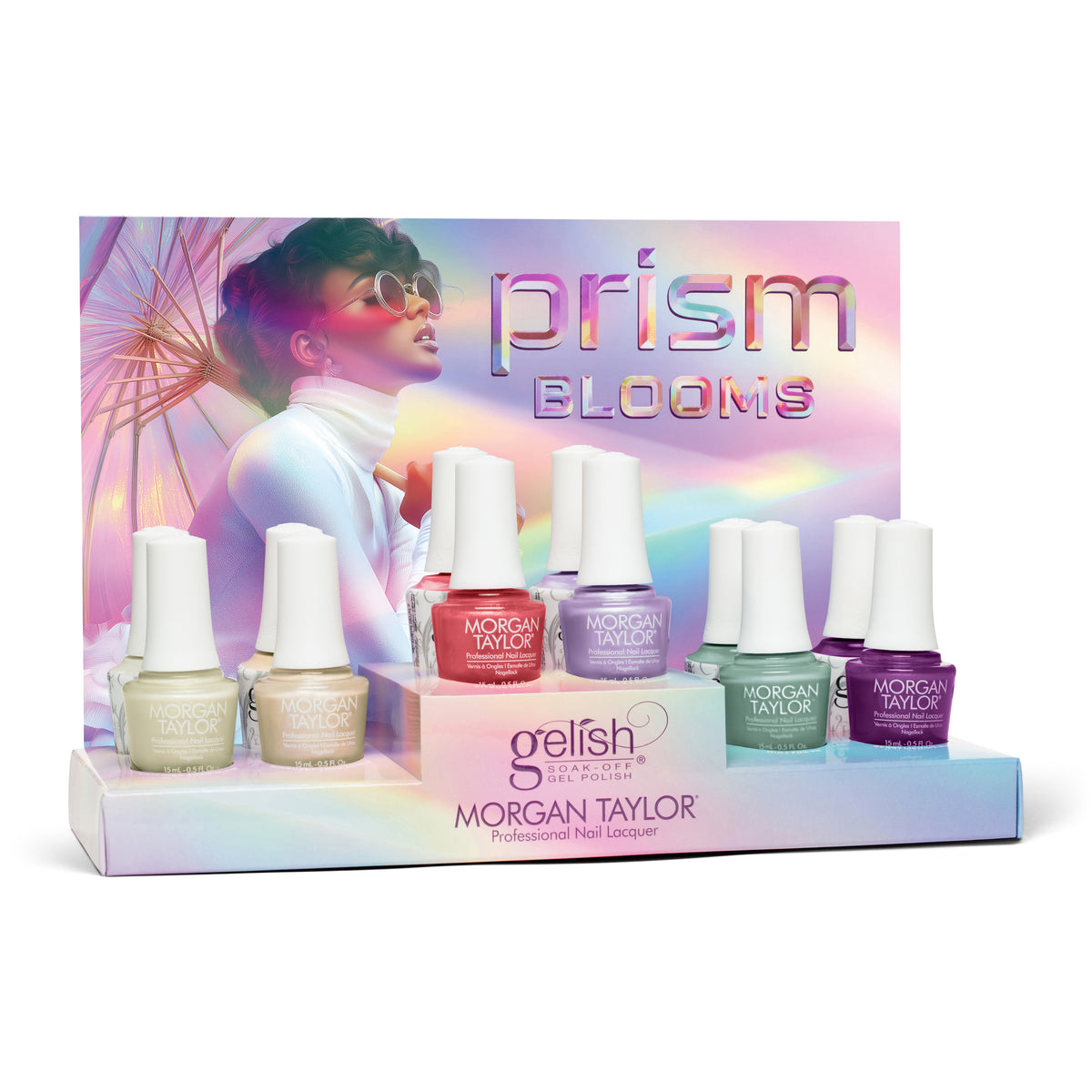 Gelish Morgan Taylor, Prism Blooms Mixed Collection Display, 12 Piece