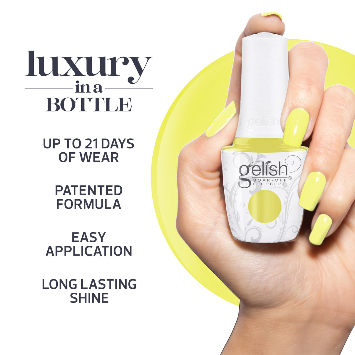 Gelish Gel Polish, Lemon Drop Lush, 0.5 fl oz