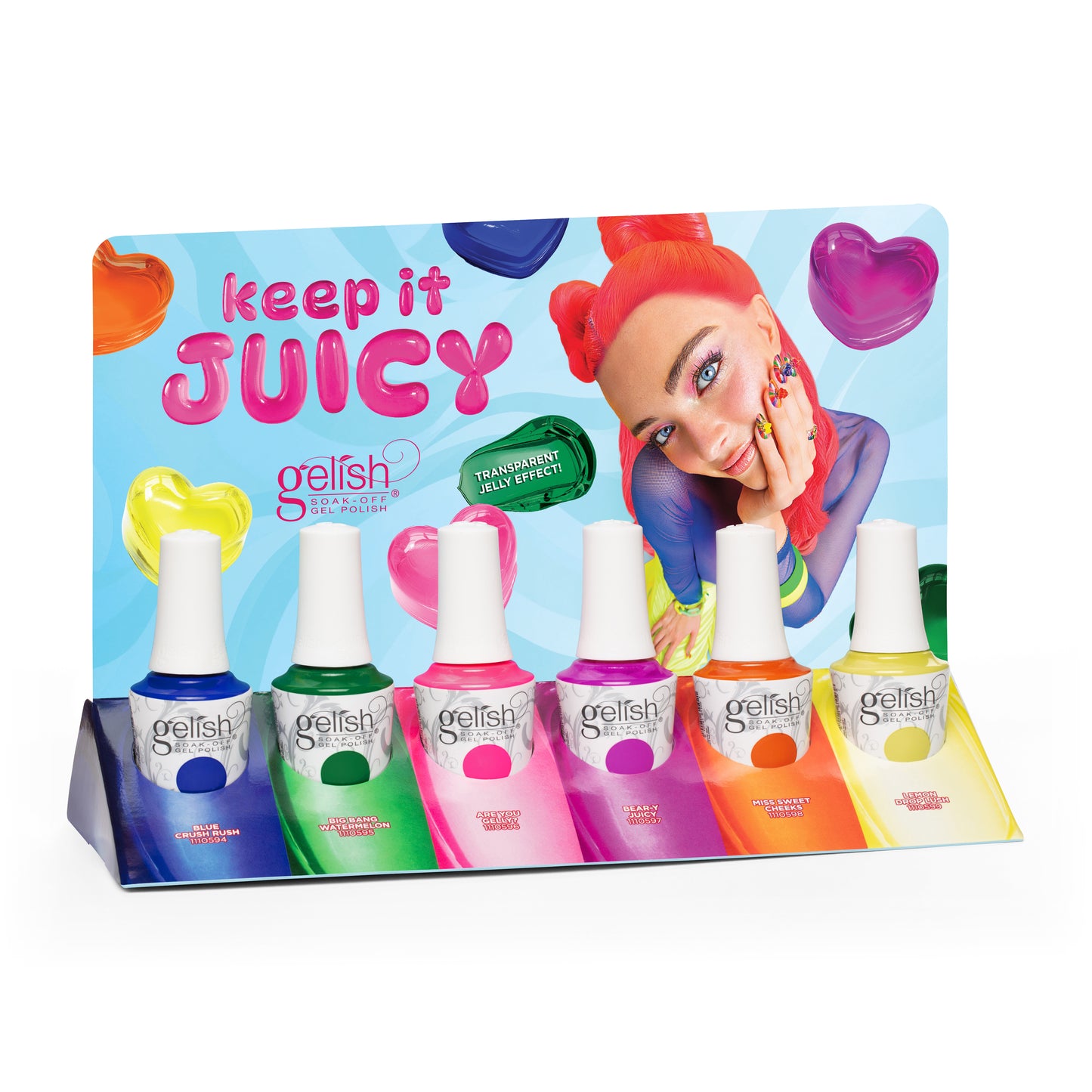 Gelish Gel Polish, Keep It Juicy Collection Display, 6 Piece