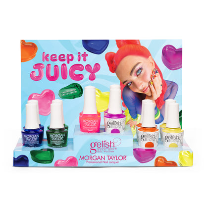Gelish Morgan Taylor, Keep It Juicy Mixed Collection Display, 12 Piece