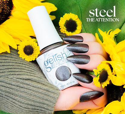 Gelish Gel Polish, Steel The Attention, 0.5 fl oz