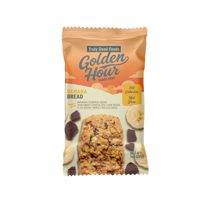 Truly Good Foods Golden Hour Snack Bar, Banana Bread, 1 oz, 48 ct