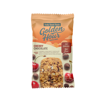 Truly Good Foods Golden Hour Snack Bar, Cherry Chocolate, 1 oz, 48 ct