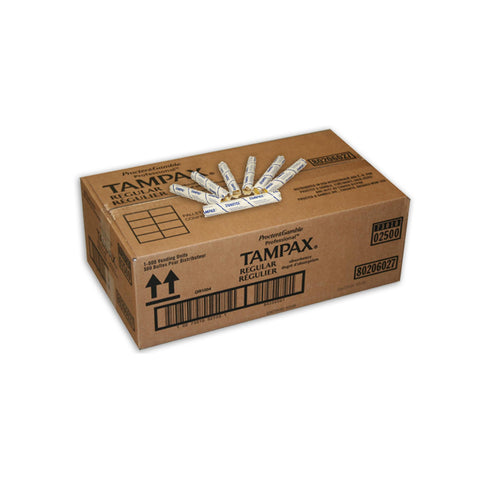 Image of Tampax Tampons with Cardboard Applicator, Regular Absorbency, 500 ct