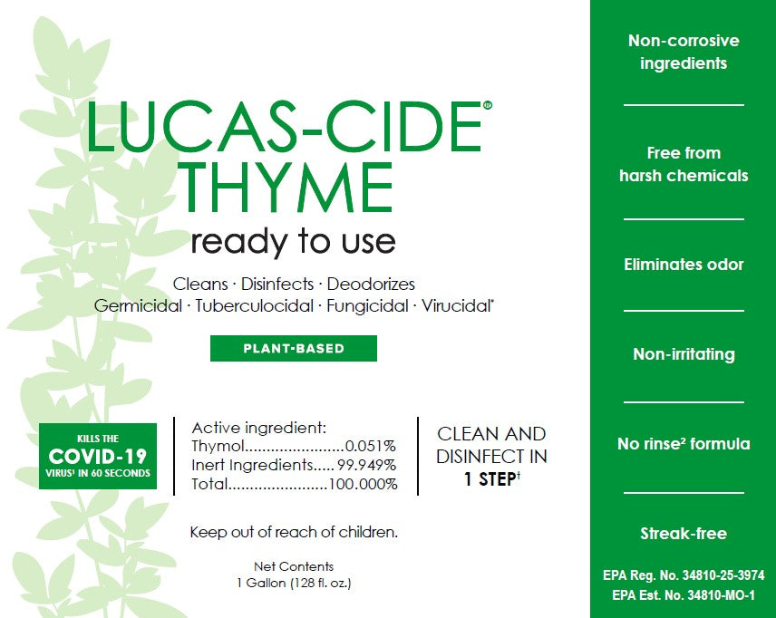 Lucas-Cide Ready To Use Thyme Disinfectant Spray