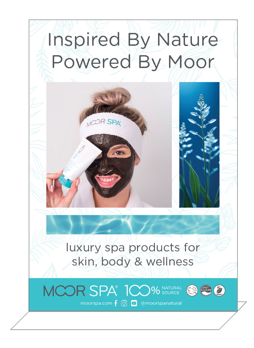 Moor Spa Inspired by Nature Powered by Moor Shelf Talker, 5x7