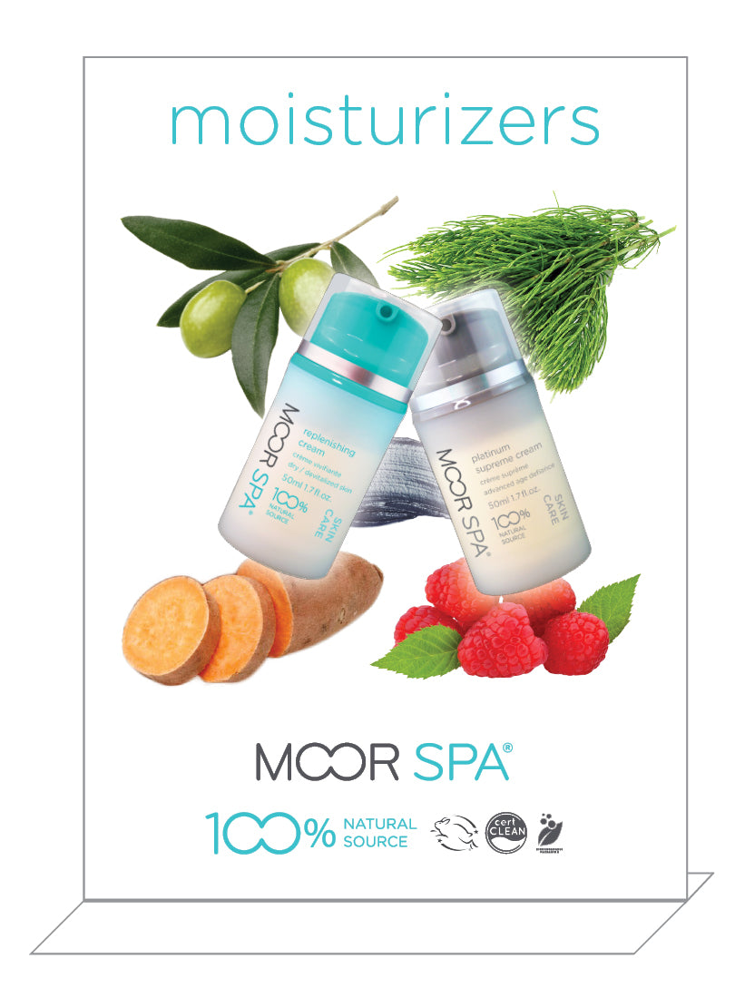 Moor Spa Product Category Display, Moisturizers