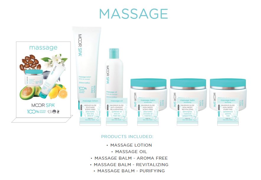 Moor Spa Product Category Display, Massage