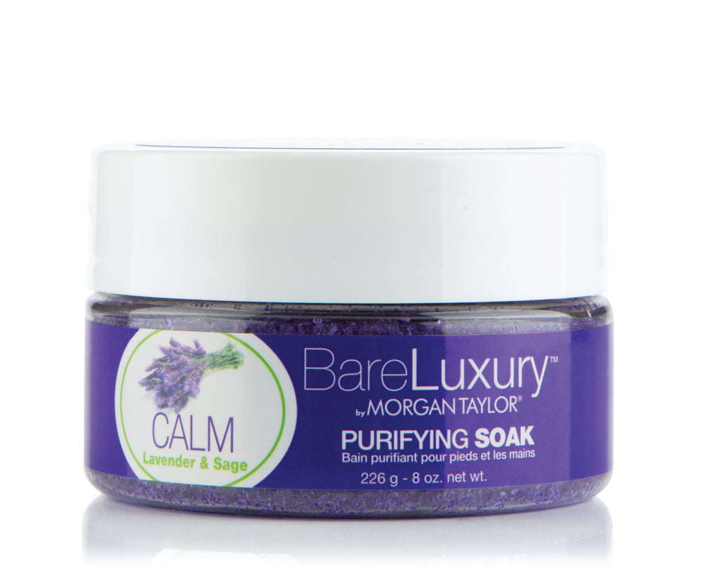 BareLuxury by Morgan Taylor, Purifying Soak, Calm Lavender & Sage, 8 oz