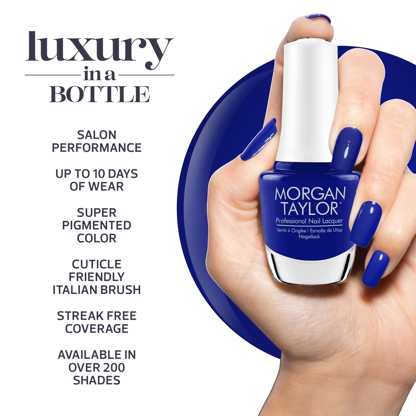 Morgan Taylor Lacquer, Blue Crush Rush, 0.5 fl oz