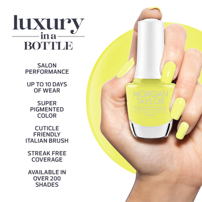 Morgan Taylor Lacquer, Lemon Drop Lush, 0.5 fl oz